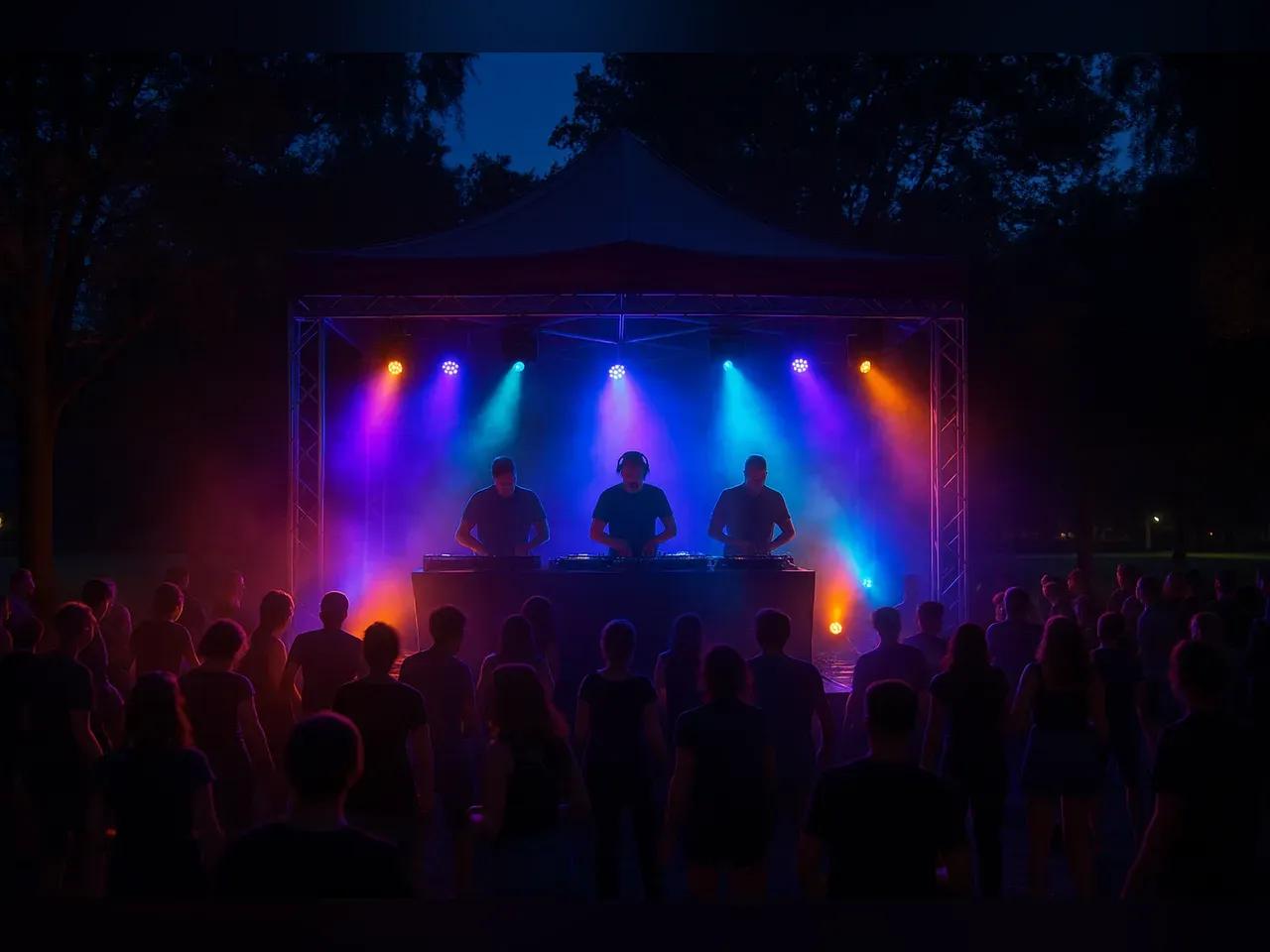 DJs legen in bei einem Open Air auf