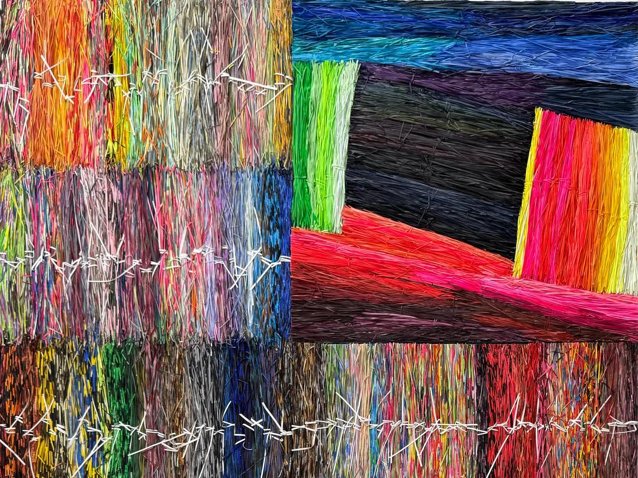 o.T. (random lines – P-1-250918), Collage, 174,5 x 120,0 cm, Foto Künstler