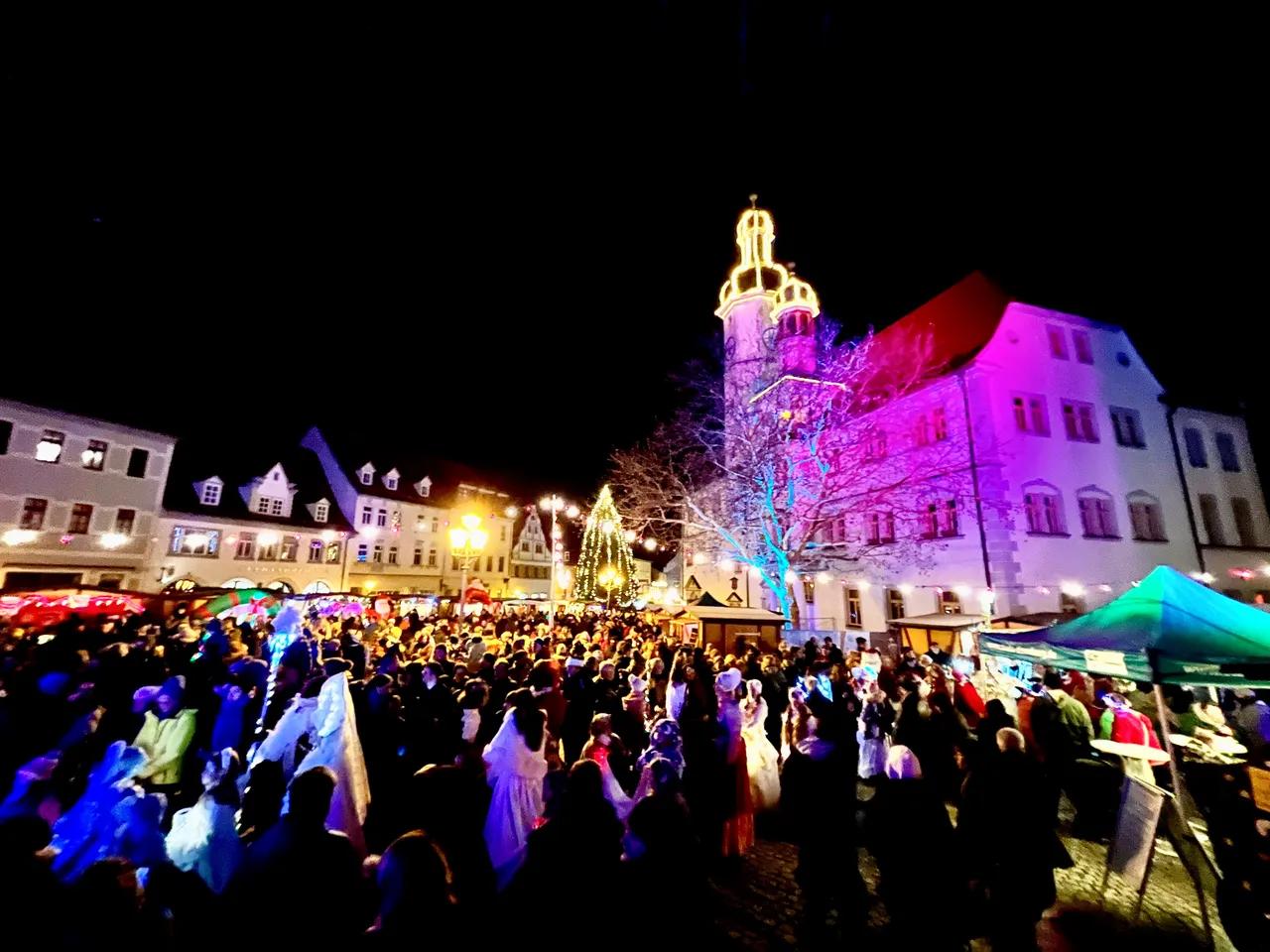Nächtlicher Weihnachtsmarkt Eisenberg