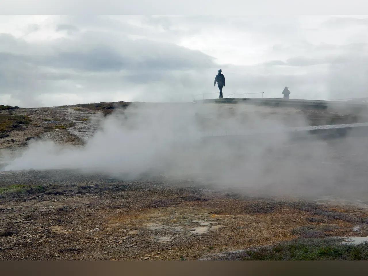 Im Hochtemperaturgebiet Hveravellier im isländischen Hochland