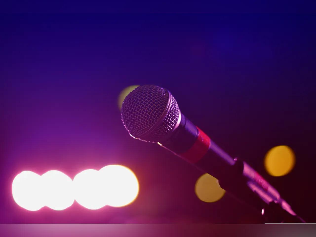 Detailaufnahme eines Mikrofons